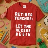Retied Teacher Let The Recess Begin Kids T-Shirt thumb 3