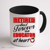 Retired But Forever An Educator At Heart Coffee Mug thumb 1