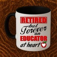 Retired But Forever An Educator At Heart Coffee Mug thumb 2