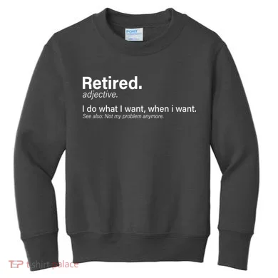 Retired Definition Kids Sweatshirt