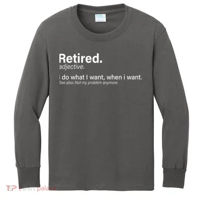 Retired Definition Kids Long Sleeve Shirt