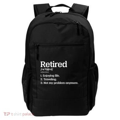 Retired Definition Funny Backpack