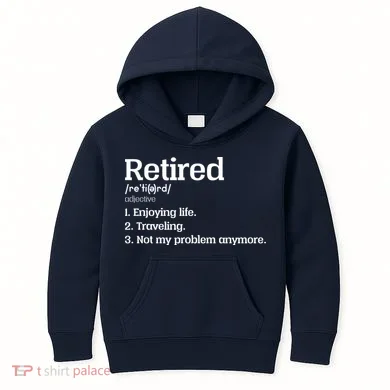 Retired Definition Funny Kids Hoodie