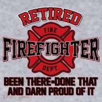 Retired Firefighter Been There Done That Women's Racerback Cropped Tank thumb 2