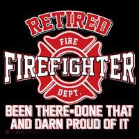 Retired Firefighter Been There Done That Flexfit Unipanel Trucker Cap thumb 2