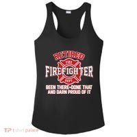 Retired Firefighter Been There Done That Ladies PosiCharge Competitor Racerback Tank thumb 0