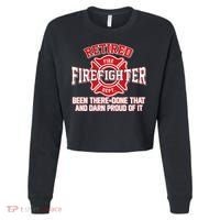Retired Firefighter Been There Done That Cropped Pullover Crew thumb 0