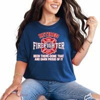 Retired Firefighter Been There Done That Comfort Colors T-Shirt thumb 0