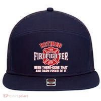 Retired Firefighter Been There Done That 7 Panel Mesh Trucker Snapback Hat thumb 0