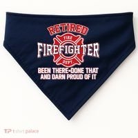 Retired Firefighter Been There Done That USA-Made Doggie Bandana thumb 0
