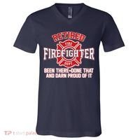 Retired Firefighter Been There Done That V-Neck T-Shirt thumb 0