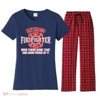 Retired Firefighter Been There Done That Women's Flannel Pajama Set thumb 0
