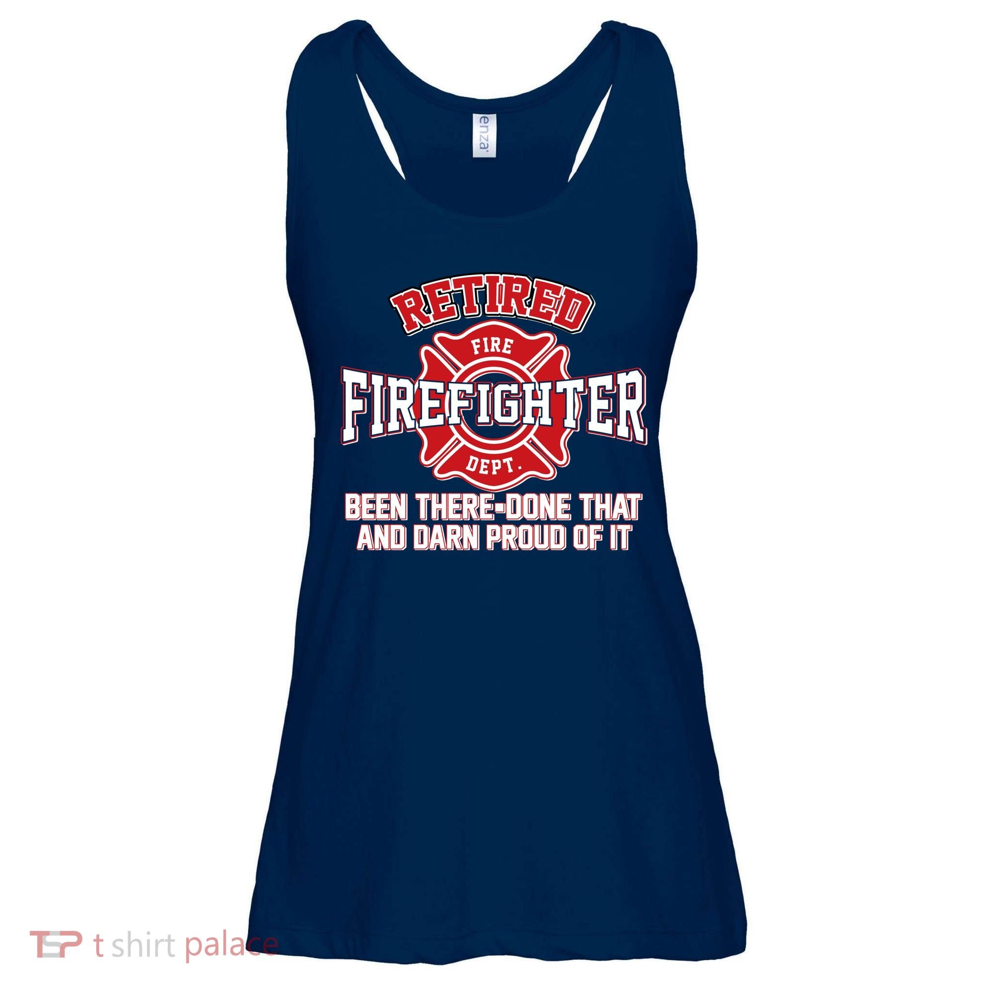 Retired Firefighter Been There Done That Ladies Essential Flowy Tank