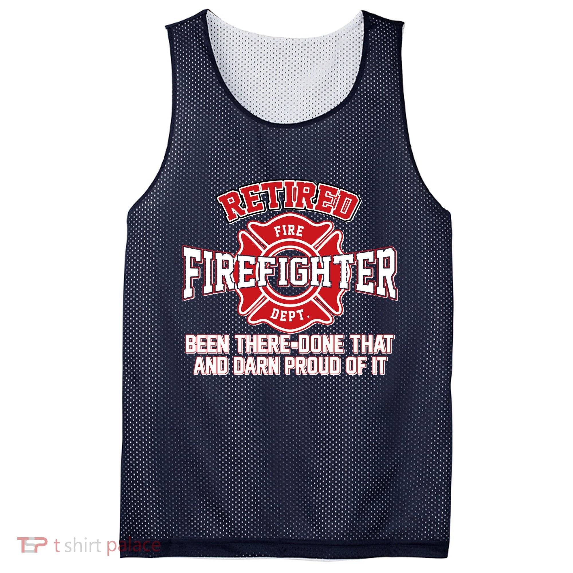Retired Firefighter Been There Done That Mesh Reversible Basketball Jersey Tank