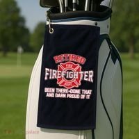 Retired Firefighter Been There Done That Golf Towel thumb 2