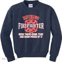 Retired Firefighter Been There Done That Kids Sweatshirt thumb 0