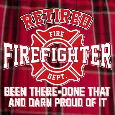 Retired Firefighter Been There Done That Women's Flannel Plaid Pajama Pants