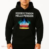 Retired Goodbye Tension Hello Pension Vacation Hoodie thumb 2