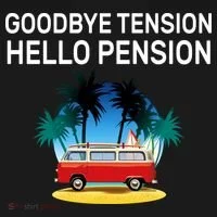 Retired Goodbye Tension Hello Pension Vacation Hoodie thumb 2