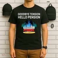Retired Goodbye Tension Hello Pension Vacation T-Shirt thumb 6