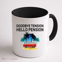 Retired Goodbye Tension Hello Pension Vacation Coffee Mug thumb 1