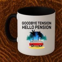 Retired Goodbye Tension Hello Pension Vacation Coffee Mug thumb 2