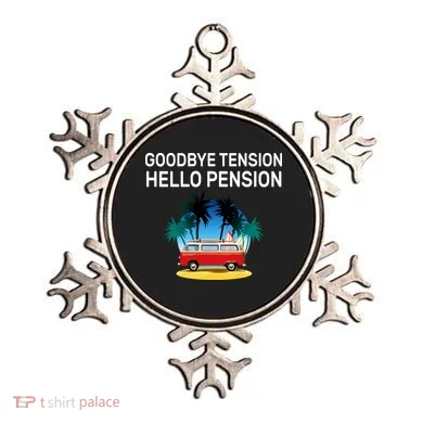Retired Goodbye Tension Hello Pension Vacation Ornament