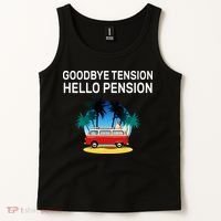 Retired Goodbye Tension Hello Pension Vacation Tank Top thumb 2