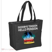 Retired Goodbye Tension Hello Pension Vacation Tote Bag thumb 2