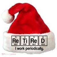 Retired I Work Periodically Periodic Table Elements Santa Hat thumb 0