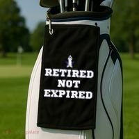 Retired Not Expired Golf Towel thumb 2