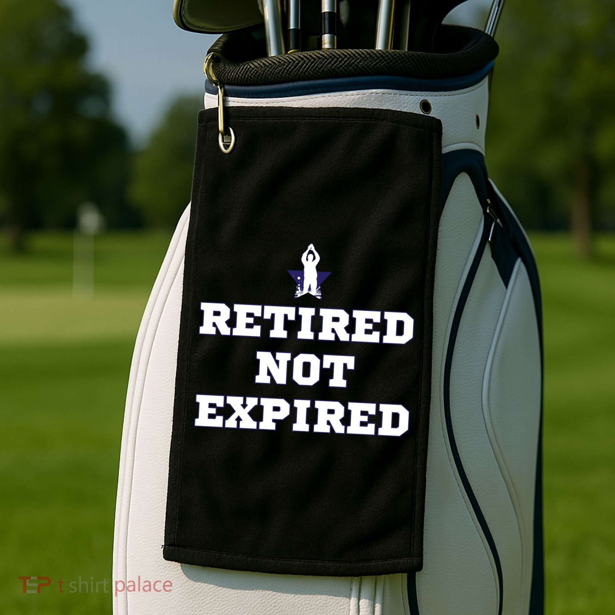 Retired Not Expired Golf Towel