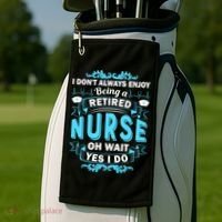 Retired Nurse Golf Towel thumb 2
