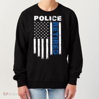 Retired Police Blue Flag Women's Sweatshirt thumb 0