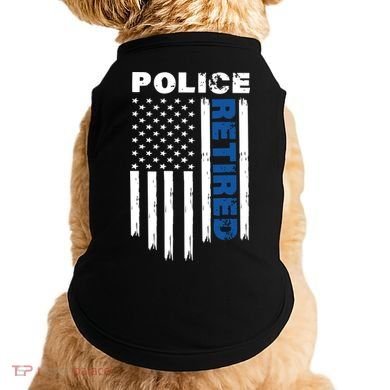 Retired Police Blue Flag Doggie Tank