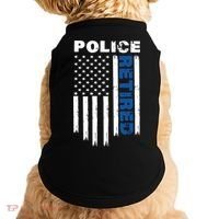 Retired Police Blue Flag Doggie Tank thumb 0