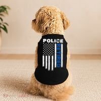 Retired Police Blue Flag Doggie Tank thumb 2