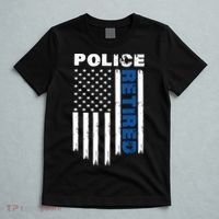 Retired Police Blue Flag T-Shirt thumb 5