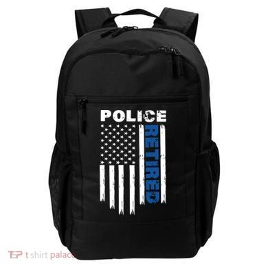 Retired Police Blue Flag Backpack