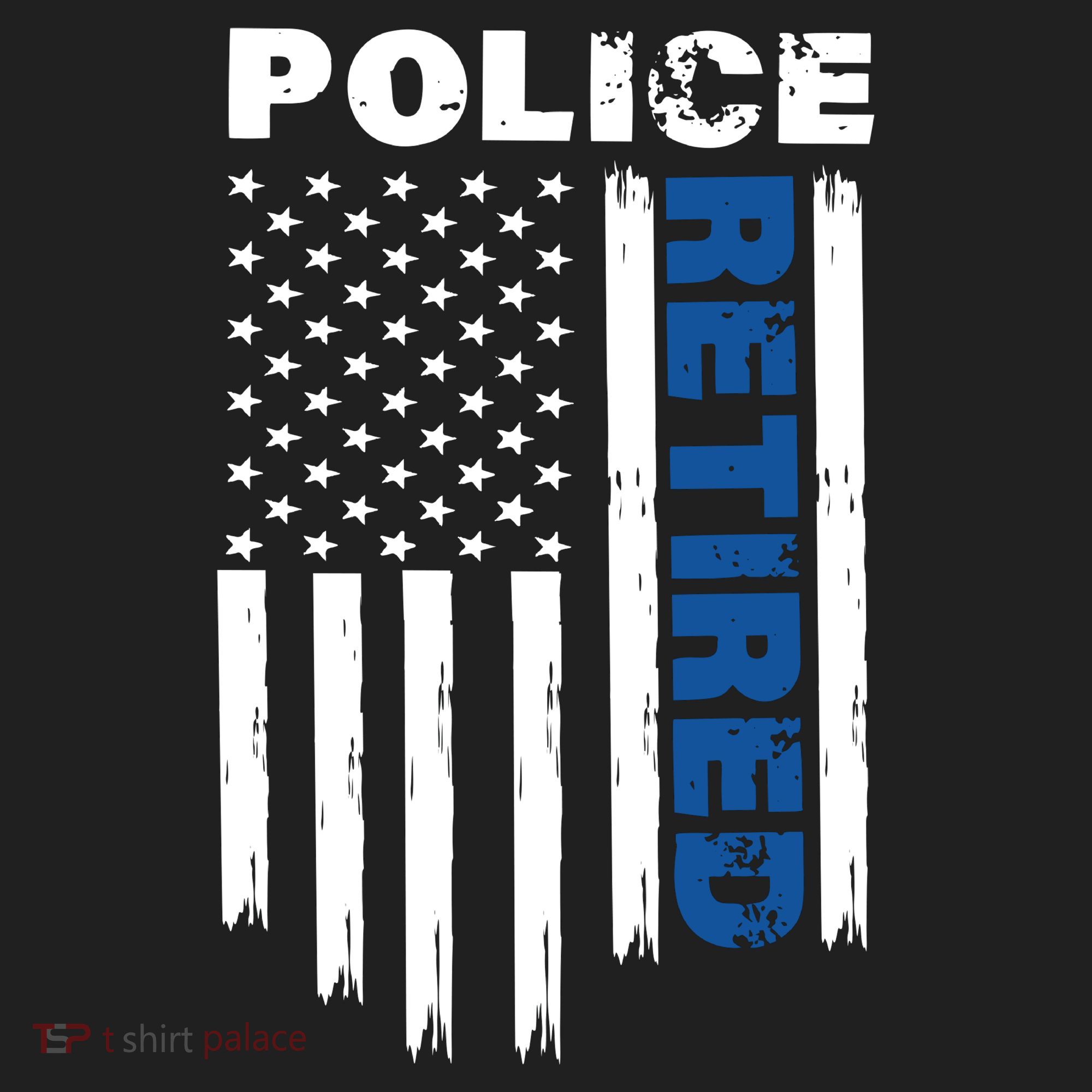 Retired Police Blue Flag Beanie