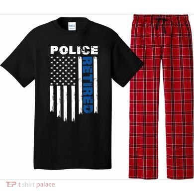 Retired Police Blue Flag Pajama Set