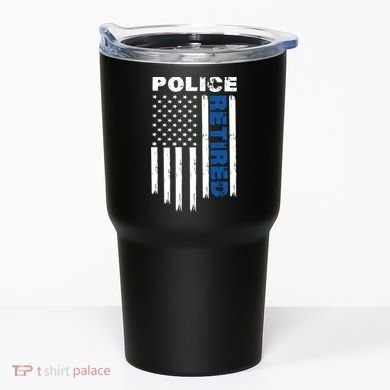 Retired Police Blue Flag Tumbler