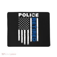 Retired Police Blue Flag Mousepad thumb 0