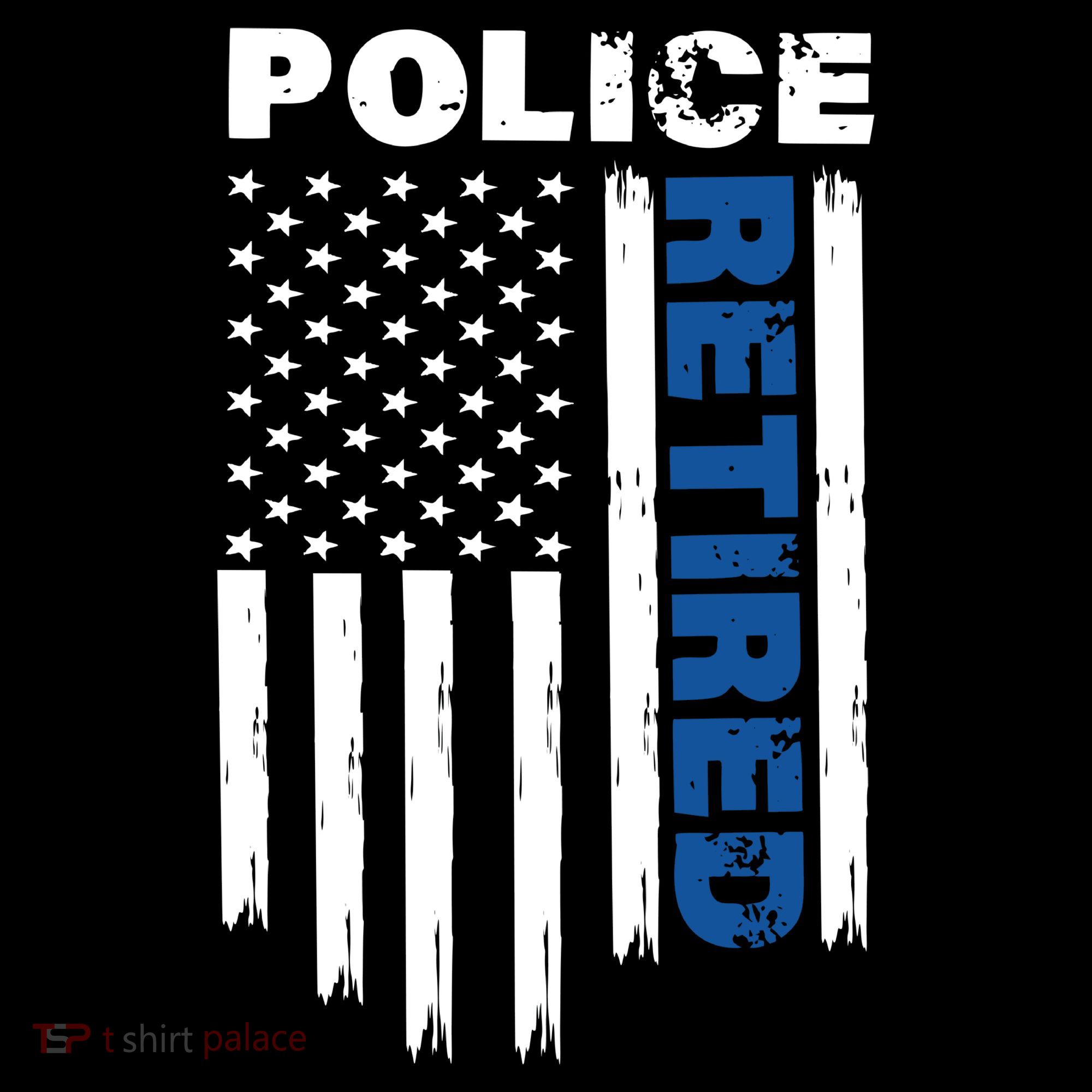 Retired Police Blue Flag Mousepad