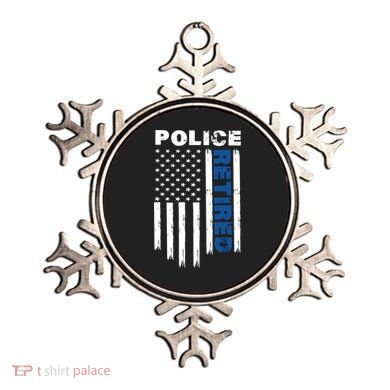 Retired Police Blue Flag Ornament