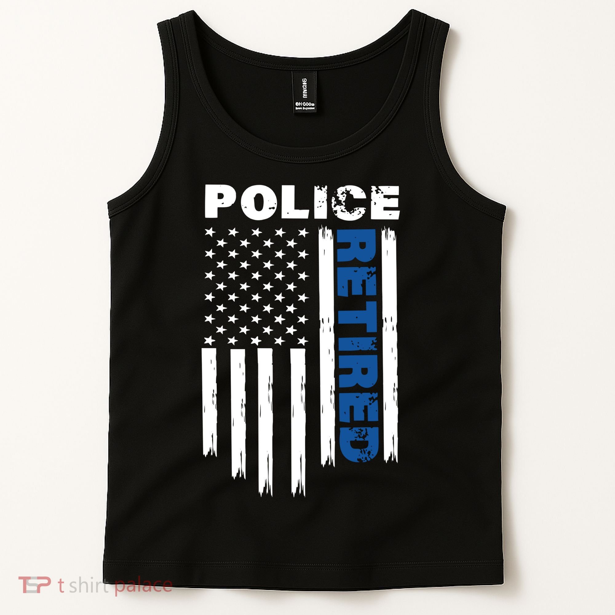 Retired Police Blue Flag Tank Top