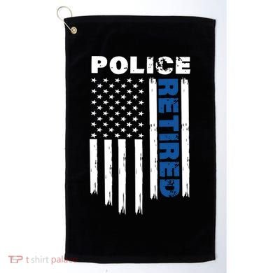 Retired Police Blue Flag Golf Towel
