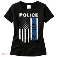 Retired Police Blue Flag Women's T-Shirt thumb 0