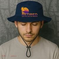 Retired See You On The Beach  Bucket Hat thumb 2