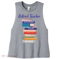 Retired Teacher Women's Racerback Cropped Tank thumb 0